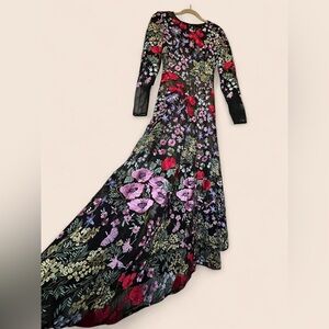 Dress The Population Ava Embroidered Floral Gown XS
